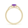 thumbnail image 2 of ANGARA Natural 1.15 Ct. Amethyst with Diamond Classic Ring in 14K Yellow Gold for Women (Ring Size: 11.5), 2 of 9