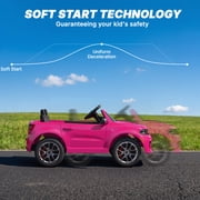 Dodge Electric Ride on Cars for Kids, 24V Licensed Dodge Durango Powered Ride on Toy with Parent Remote Control, Electric Car Vehicle for Girls 3-6 w/Music Player/LED Light/Safety Belt, Pink
