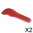 thumbnail image 1 of 2xRed Jade Roller Gua Sha Raspado Cara Herramienta Facial Forma 04, 1 of 8