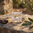 thumbnail image 5 of Rosec Jewels Lab Grown Diamond Princess Cut Engagement Ring 5 Carat - E-VS1 Quality - IGI Certified Diamond Solitaire Ring, 14K White Gold, US 10.00, 5 of 8