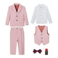 thumbnail image 4 of Boys Suit for Kids Wedding Ring Bearer Outfit Boy Formal Suits 6 Piece Slim Fit Dresswear Suit Set, 4 of 9