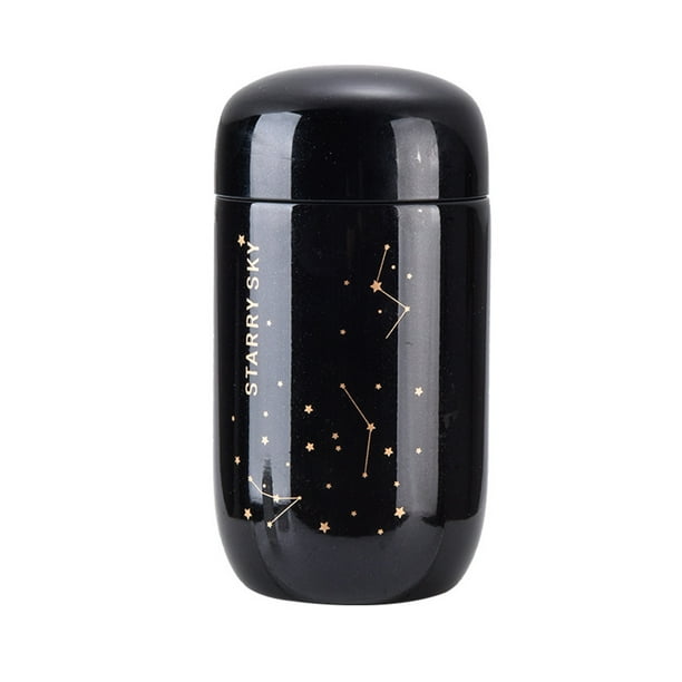 Taza de café aislada Cateissary 200ml Termo de Acero inoxidable Negro