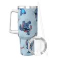thumbnail image 2 of Regalos personalizados de Stitch para vasos de 40 oz con asa y pajita - Taza de café de viaje de acero inoxidable con tapa - Regalos ideales para mujeres, niñas y niños en cumpleaños y Navidad, 2 of 8