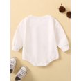 thumbnail image 3 of ZAXARRA Barboteuse Décontractée Automne pour Bébés Filles Garçons Manches Longues Col Rond Imprimé Lettre Peanut, 3 of 9