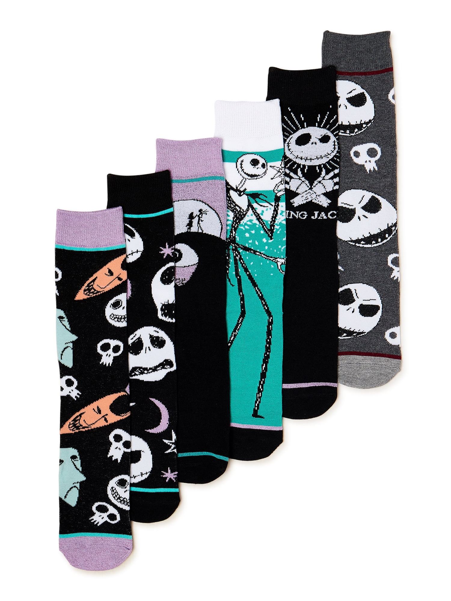 The Nightmare Before Christmas Men's Crew Socks, 6-Pack