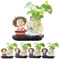 thumbnail image 2 of Glass Vase Creative Lovely Monk Multi-purpose Plant Terrarium Desktop Ornament, 2 of 6