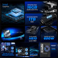 thumbnail image 3 of Computadora Escritorio Xtreme PC Gaming Intel Core Ultra 7 265 16GB DDR5 SSD 1TB WIFI Black juegos casuales, trabajo y estudio, 3 of 6
