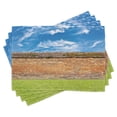 thumbnail image 1 of Ambesonne Brick Place Mats Set of 4, Field Urban Sky, Standard Size, Red Green, 1 of 6