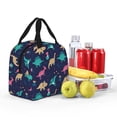 thumbnail image 4 of Yiaed Cartoon Dinosaur Print Insulated Lunch Bag Reusable Cute Tote Lunch Box, Leakproof Cooler Lunch Bags for Work Office Travel School Picnic, 4 of 5