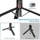 thumbnail image 3 of Innotech SC Trípode Ajustable para Teléfono de 30 Pulgadas y Selfie Stick con Control Remoto Inalámbrico, Luz Flash y Soporte para Teléfono: Trípode Portátil, Estable y Liviano para iPhone, Android y Teléfonos Inteligentes: Viajes y Vlogging, 3 of 9