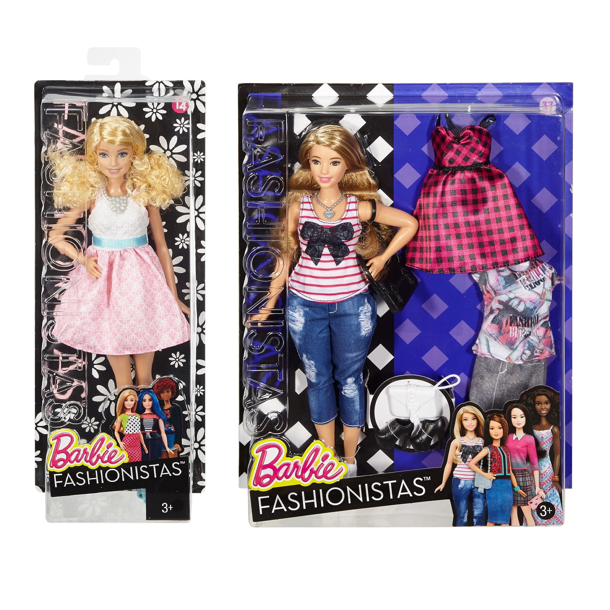 bælte Spekulerer eksplodere Barbie Fashionistas Fashion Set: 14 Powder Pink & Fashions Everyday Chic -  Walmart.com