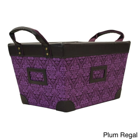 - Yu Shan Small Decorative Canvas Storage Basket with At-a-glance Label Holders