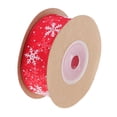thumbnail image 1 of Rongfmy 10 Meters Snowflake Printed Ribbon Embellishment Craft Red, 1 of 8