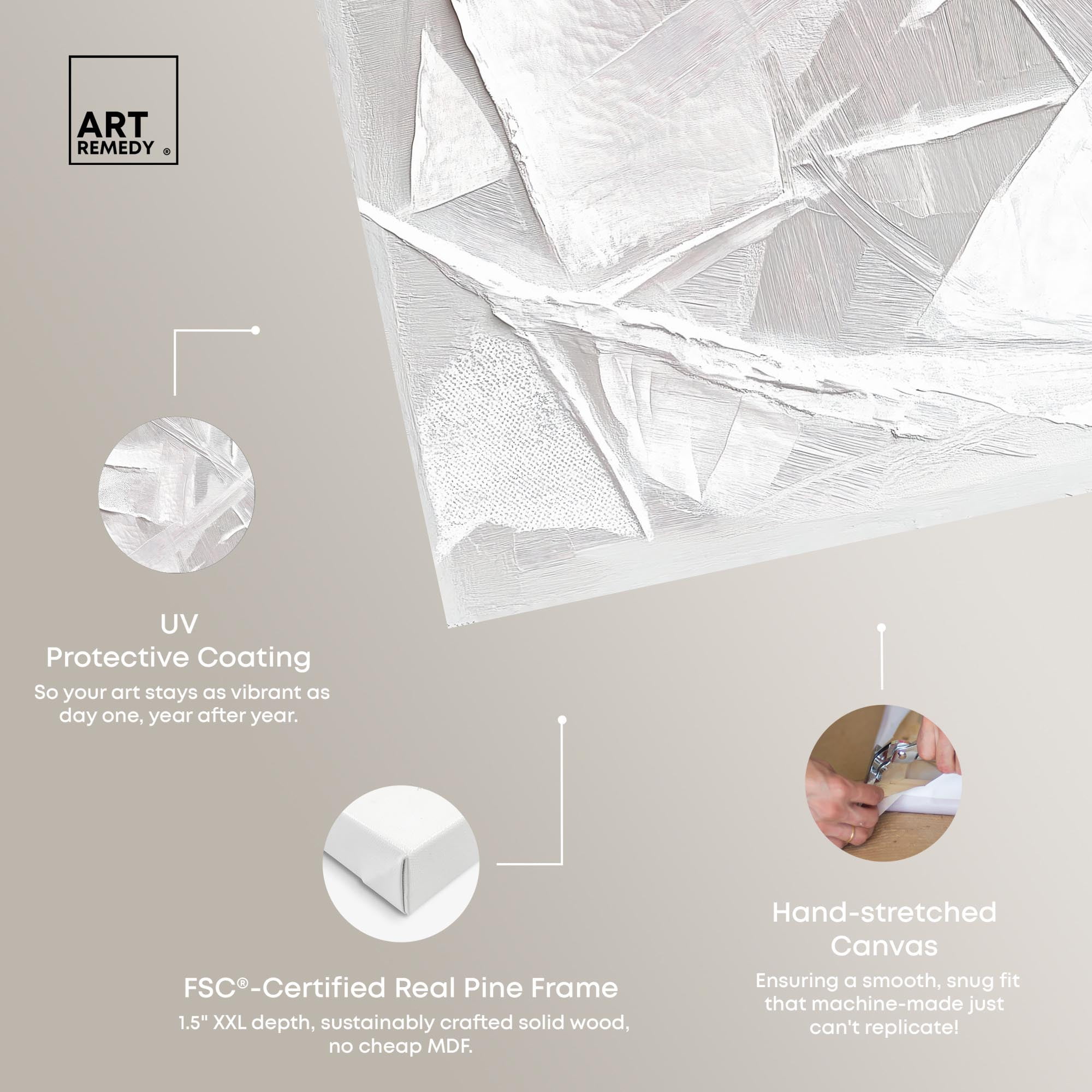 Thick White Texture II Canvas White Wall Art by Art Remedy, Gallery Wrapped, 10 x 15