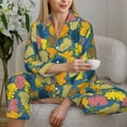 thumbnail image 6 of Balery Retro Boho Elephants Pattern Pajama Sets for Women Long Sleeve 2 Piece Sleepwear Loungewear Sets Soft PJ's with Pockets Long Sleeve Comfy Pj Sets-XX-Large, 6 of 7