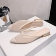 thumbnail image 4 of Abomasnow Mesh Mules for Women Close Pointed Toe Kitten Heels Slip on Backless Dress Wedding Casual Pumps 1.4 Inches Heels, 4 of 9