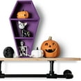 thumbnail image 7 of Manny's Mysterious Oddities Purple Coffin Shelf - Spooky Gothic Decor for the Home -Floating Wooden Shelf for Wall or Table Top, 7 of 7