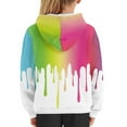 thumbnail image 6 of Xoenoiee Kids Hoodies Pullover Hooded Sweater Cosy Loose Hoodies for Fall Winter Cloth Long Sleeve Playwear Tops with Kangaroo Pocket, Gradient Oil Paiting Pattern, L, 6 of 7