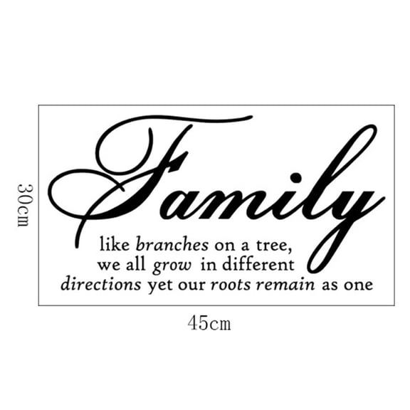 Luolandi Family Like Branch Quote Wall Sticker Removable PVC Art Decals Home Office Decor