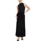 thumbnail image 2 of Falda Maxi de Terciopelo con Lentejuelas de Cintura Alta Elástica para Mujeres Inspire Chic XL Negra, 2 of 6