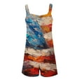 thumbnail image 5 of QATAINLAV Womens Jumpsuit American Flag Patriotic Onesie Shorts with Pocket Linen Summer Sleeveless Rompers 4th of July Outfits Blue XXL Ofertas de Hoy en Liquidación, 5 of 6
