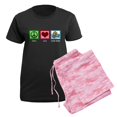 thumbnail image 5 of CafePress - Peace Love Comics Women's Dark Pajamas - Women's Short Sleeve Print T-Shirt and Pants Dark Cotton Pajama Set, 5 of 7