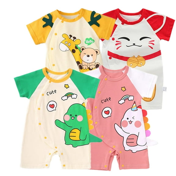 WIBACKER Newborn-24 Months Baby Girls Boys Short Sleeve Cartoon Romper One Piece Jumpsuit,Unicorn