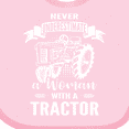 thumbnail image 4 of Inktastic Tractor Woman Girls Baby Bib, 4 of 4