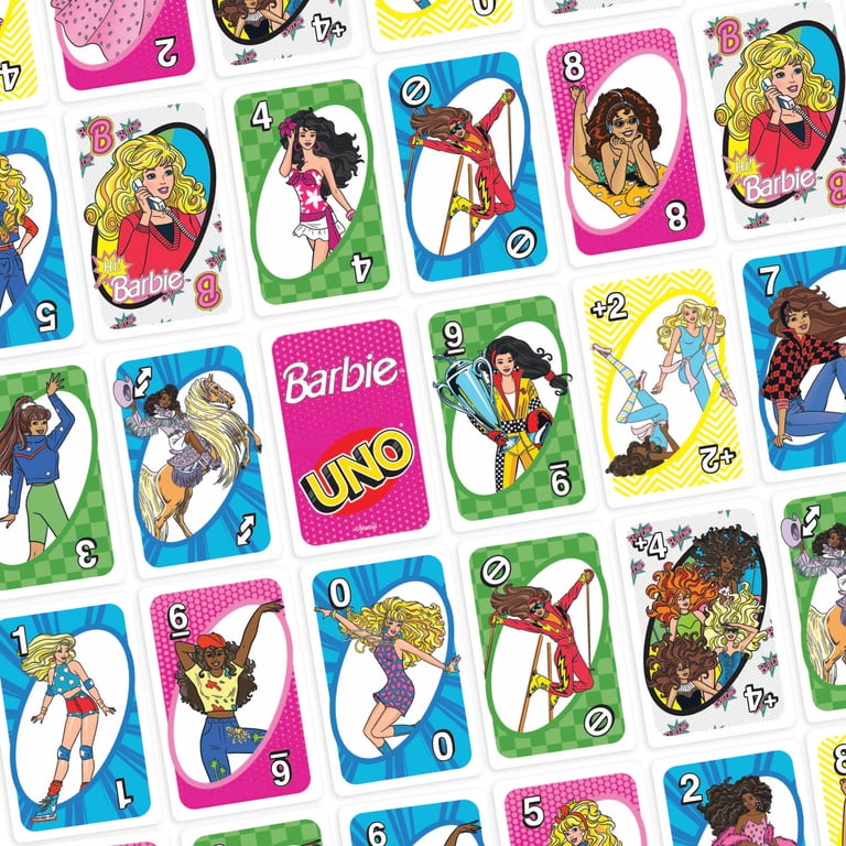 UNO, Card Game, Barbie themed, for Kids & Family Night - Walmart.com