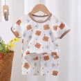 thumbnail image 2 of kaprioy Toddler Boy Clothes Toddler Kids Boys Girls 12 18 24 Months 2T 3T 4T 5T 6T 7T 8T 9T Cartoon Animals Sleepwear Pajamas 2pcs Pjs Set, 2 of 4