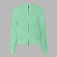 thumbnail image 5 of MaFYtyTPR Jackets for Women Casual Loose Solid Color Pocket Long Sleeved Zipper Hoodless Outwear Tops Green S, 5 of 5