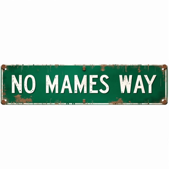 "No Mames Way" Funny Tin Sign - 16x4 Inches Humor Decor for Wall, Great for Bedroom, Man Cave, Patio | funny signs, street signs for bedroom, vintage decor for home