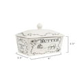 thumbnail image 2 of Creative Co-Op Country Style White & Black Stoneware Butter Dish with Lid, 2 of 3
