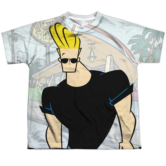 Johnny Bravo - Hanging Out - Youth Short Sleeve Shirt - Large