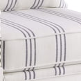 thumbnail image 3 of 34 Inch Accent Chair, Reversible Pillow Backrest, Fabric, White, Navy, 3 of 5