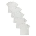 thumbnail image 2 of Fruit of the Loom Boys' White Crew Undershirts, 5 Pack, Sizes XS-XL, 2 of 4