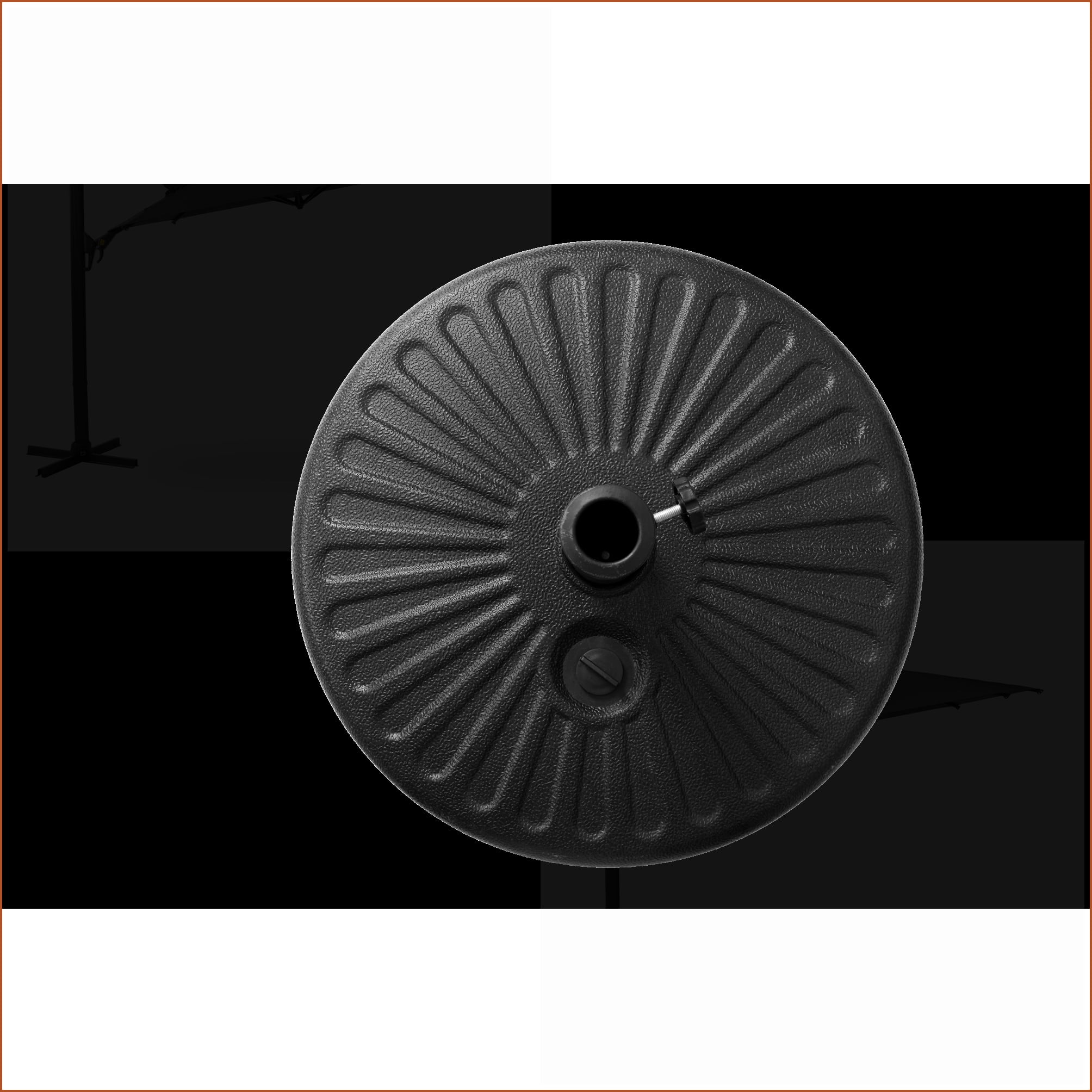 Patio Umbrella Base for Patio, Lawn, Garden, Beach, Weightable Adjustable All Weather | Round | Plastic