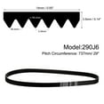 thumbnail image 2 of 2 Pack 290J6 PJ V-Ribbed Belt 6 Ribs 29" Length x 0.55" Width x 0.14" Height, EPDM Rubber Micro V Belt, 2 of 5