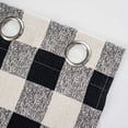thumbnail image 2 of DriftAway Buffalo Checker Pattern Linen Textured Lined Thermal Insulated Blackout and Room Darkening Grommet Window Curtains Printed Plaid 2 Panels W52xL84, 2 of 7