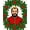 Green, Pattern 2, variant on ODIKA 2x3 Machine Washable Non-Slip Area Rug, Festive Holly Wreath Doormat with Jolly Saint Nicholas Portrait Design High Traffic Rug with Pad, Green, 740237