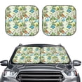 thumbnail image 2 of Salouo Meadow Plants And Butterflies Pattern Car Windshield Sun Shade Foldable | Front Windshield Shade for Sun, Heat and UV Rays | Interior Sun Protection-Small, 2 of 6