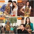 thumbnail image 4 of Autumn Fall Leaves Pattern Apron-Garden Aprons for Women with Pockets-Cotton Linen Waterproof Kitchen Cooking Gardening Aprons Adjustable for Kitchen,Cooking,BBQ and Salon 33"x27", 4 of 7