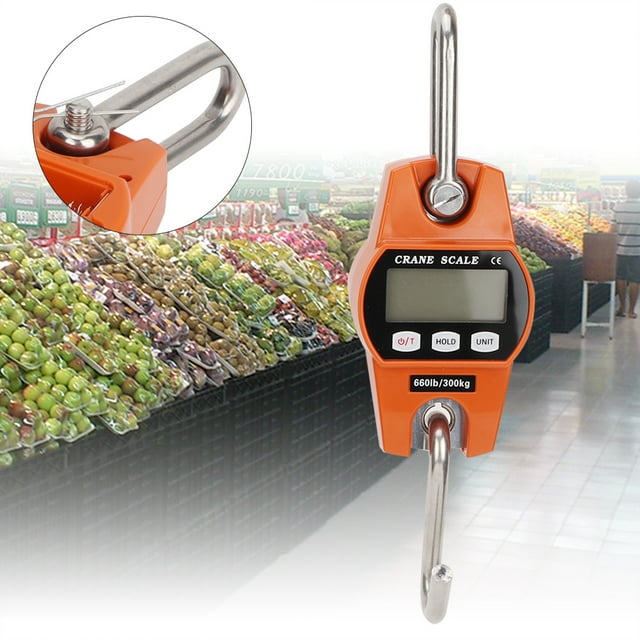 KSTE Digital Crane Scale 300kg/600lbs Heavy Duty Hanging Scale for Home Farm Factory Hunting
