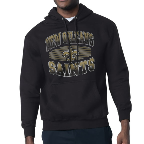 Men's Starter Black New Orleans Saints Team Grit Graphic Hoodie