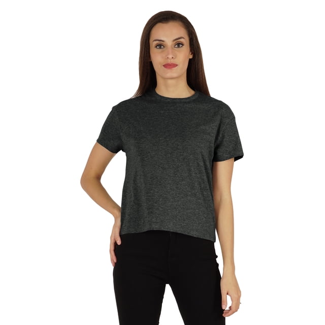 Inkmeso T-Shirt à Manches Courtes pour Femmes Épaules Tombantes Col Rond T-Shirts d'Été Décontractés