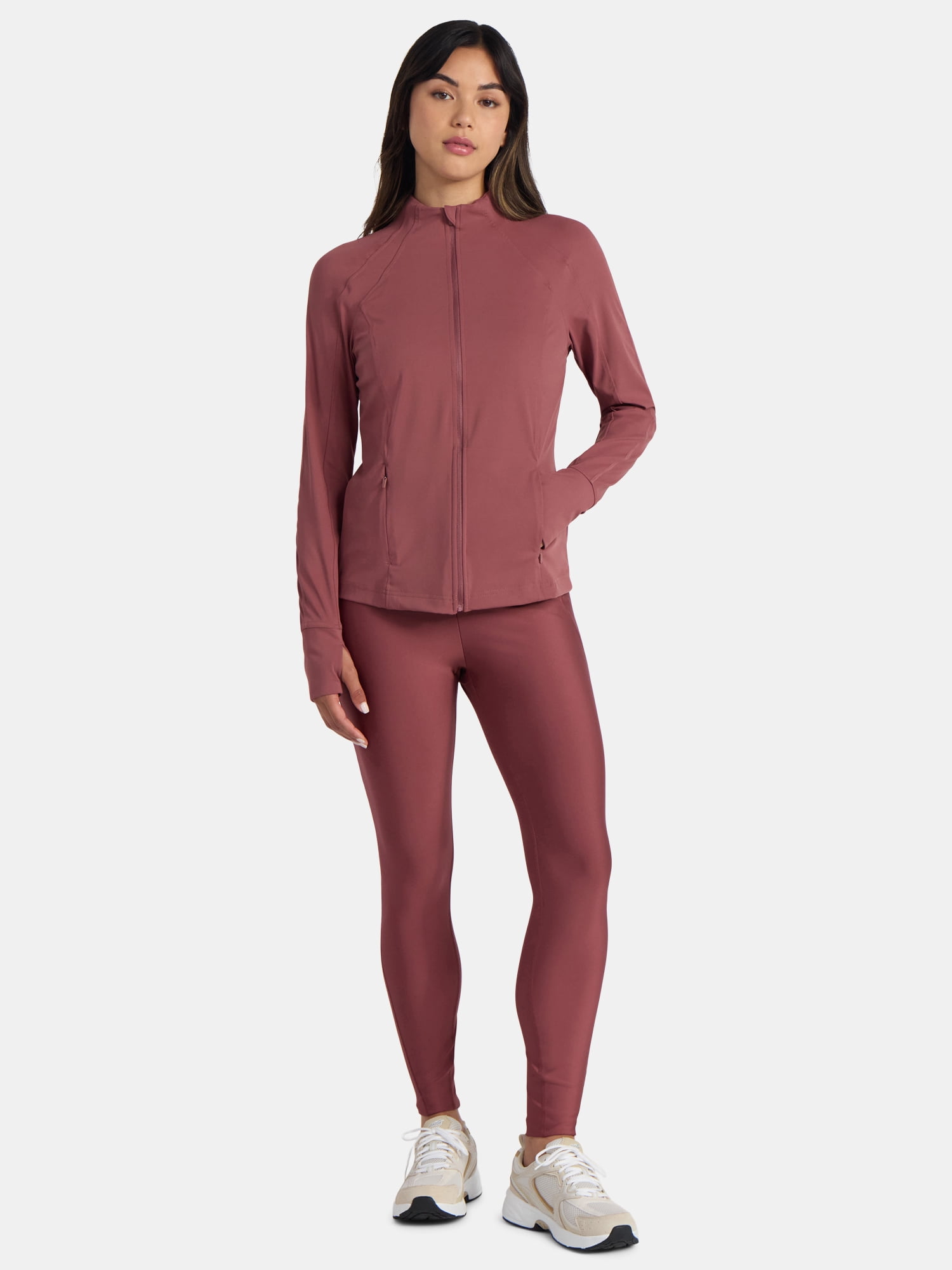 Avia Women's and Women's Plus SoftSculpt Zip Up Active Jacket, Sizes XS-4X