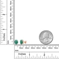 thumbnail image 4 of Gem Stone King 18K Rose Gold Plated Silver Green Malachite Stud Earrings for Women Men | 4.00 Cttw | Gemstone Birthstone | Oval 8X6MM, 4 of 4
