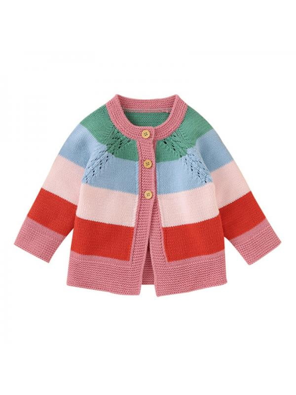 Toddler Kids Baby Girls Striped Rainbow Coat Tops | Walmart Canada