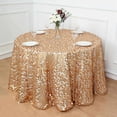 thumbnail image 3 of BalsaCircle 120" Big Payette Round XL Sequin Tablecloth Wedding Party Linens Matte Champagne, 3 of 8