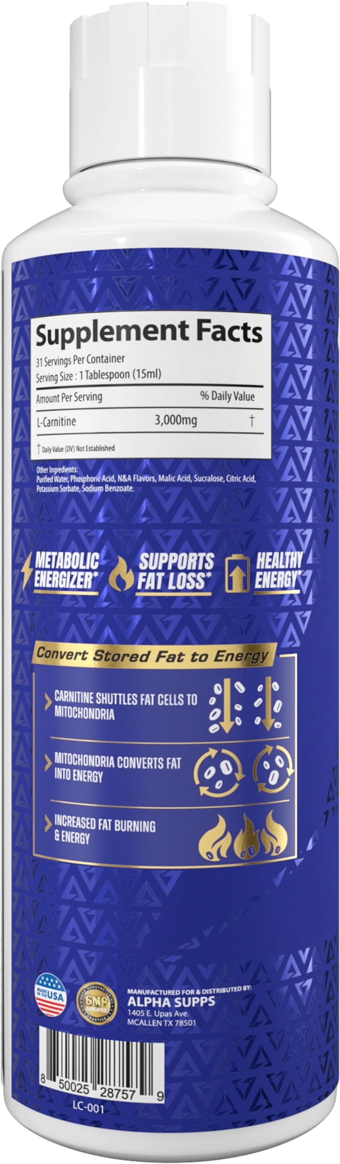 l carnitine 3000 walmart RSP Nutrition Liquid L-Carnitine 3000mg, Stimulant-Free Metabolism Support, Peach Mango Flavor Its great taste is also free of artificial colors and flavors L Carnitine